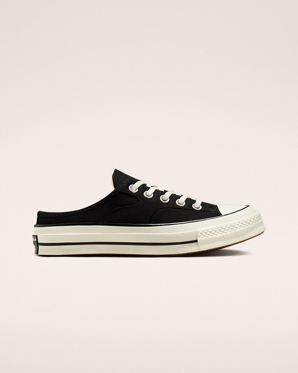 Mule Converse Chuck 70 Mujer Negras Blancas | España-357