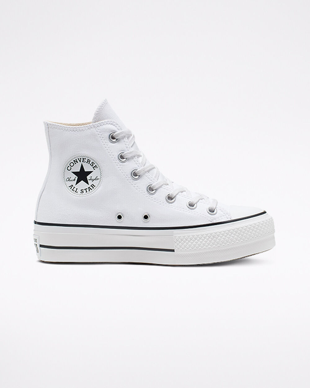 Zapatillas Converse Chuck Taylor All Star Mujer Blancas Negras Blancas | España-20493