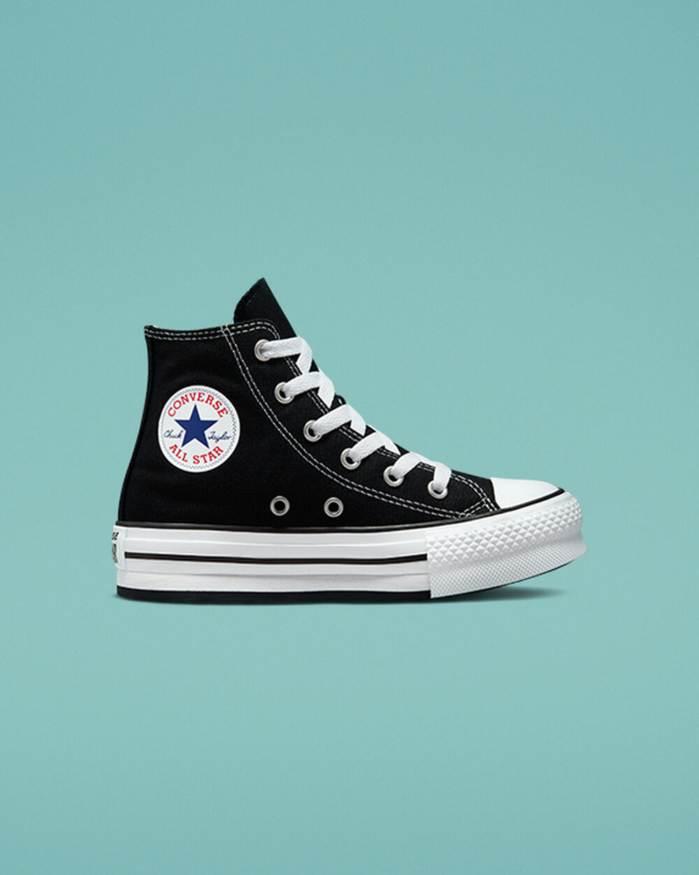 Zapatillas Converse Chuck Taylor All Star Niña Negras Blancas Negras | España-81473