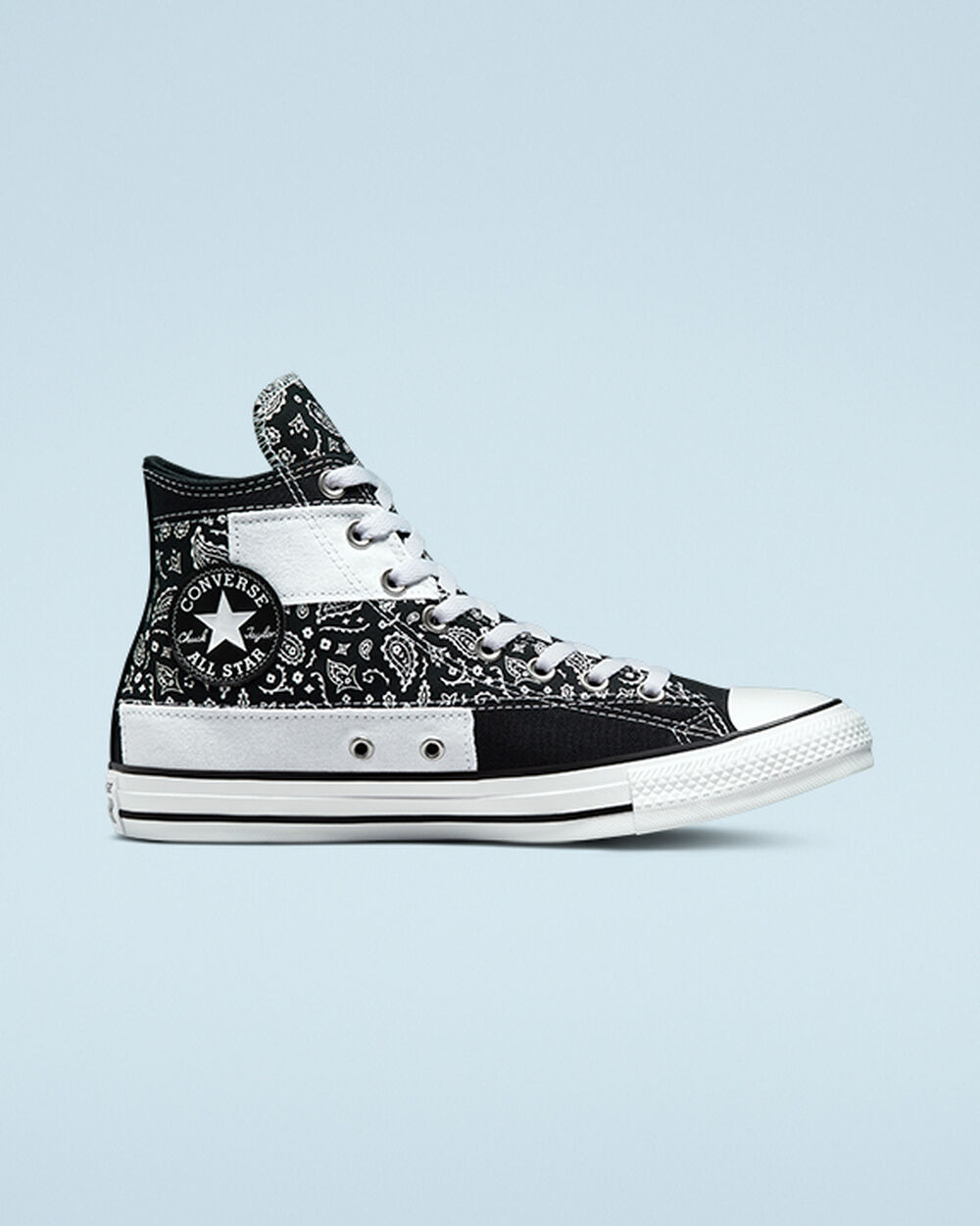 Zapatillas Converse Chuck Taylor All Star Mujer Negras Blancas Negras | España-87194