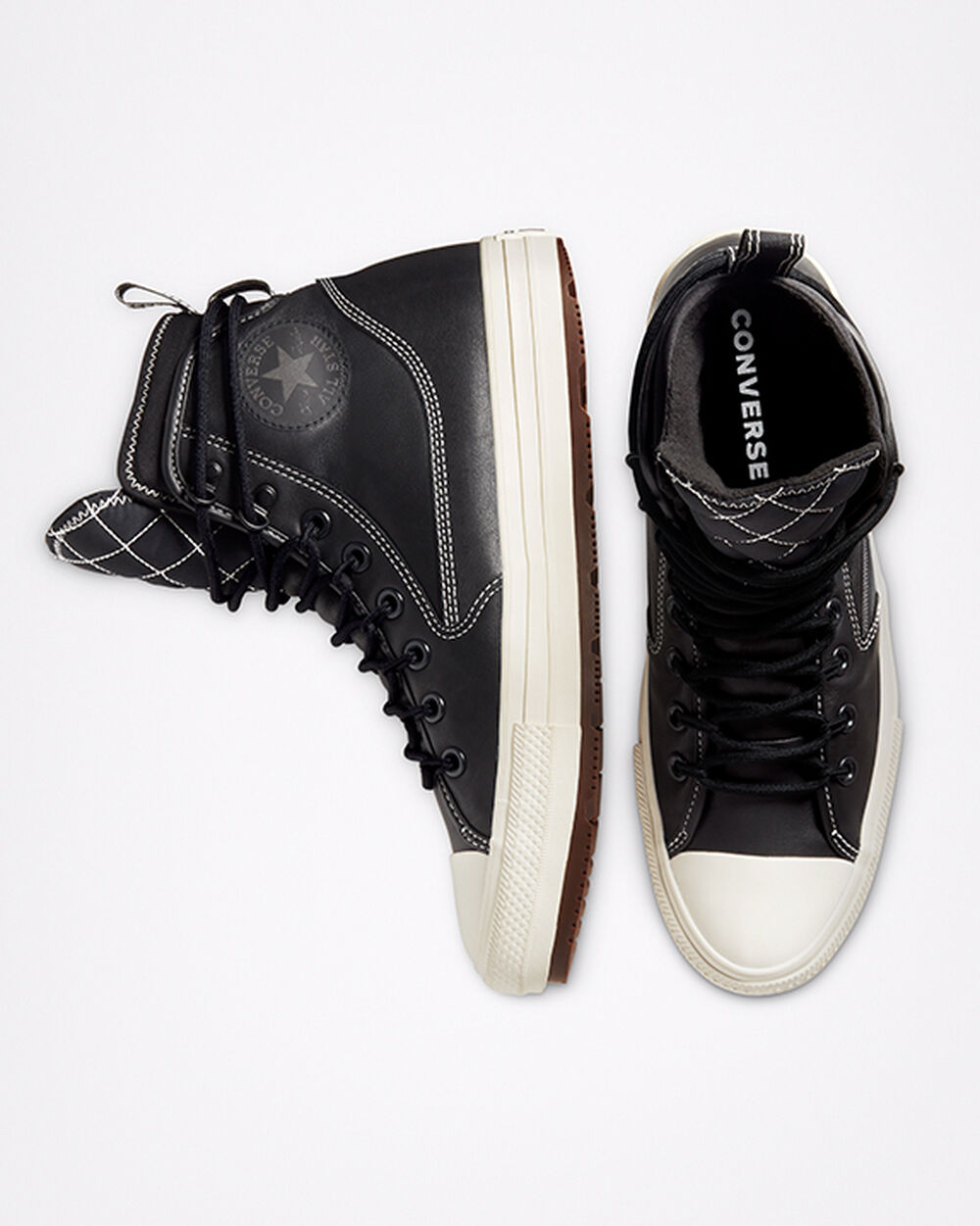 Botas Montaña Converse Chuck Taylor All Star Hombre Negras Blancas | España-5034