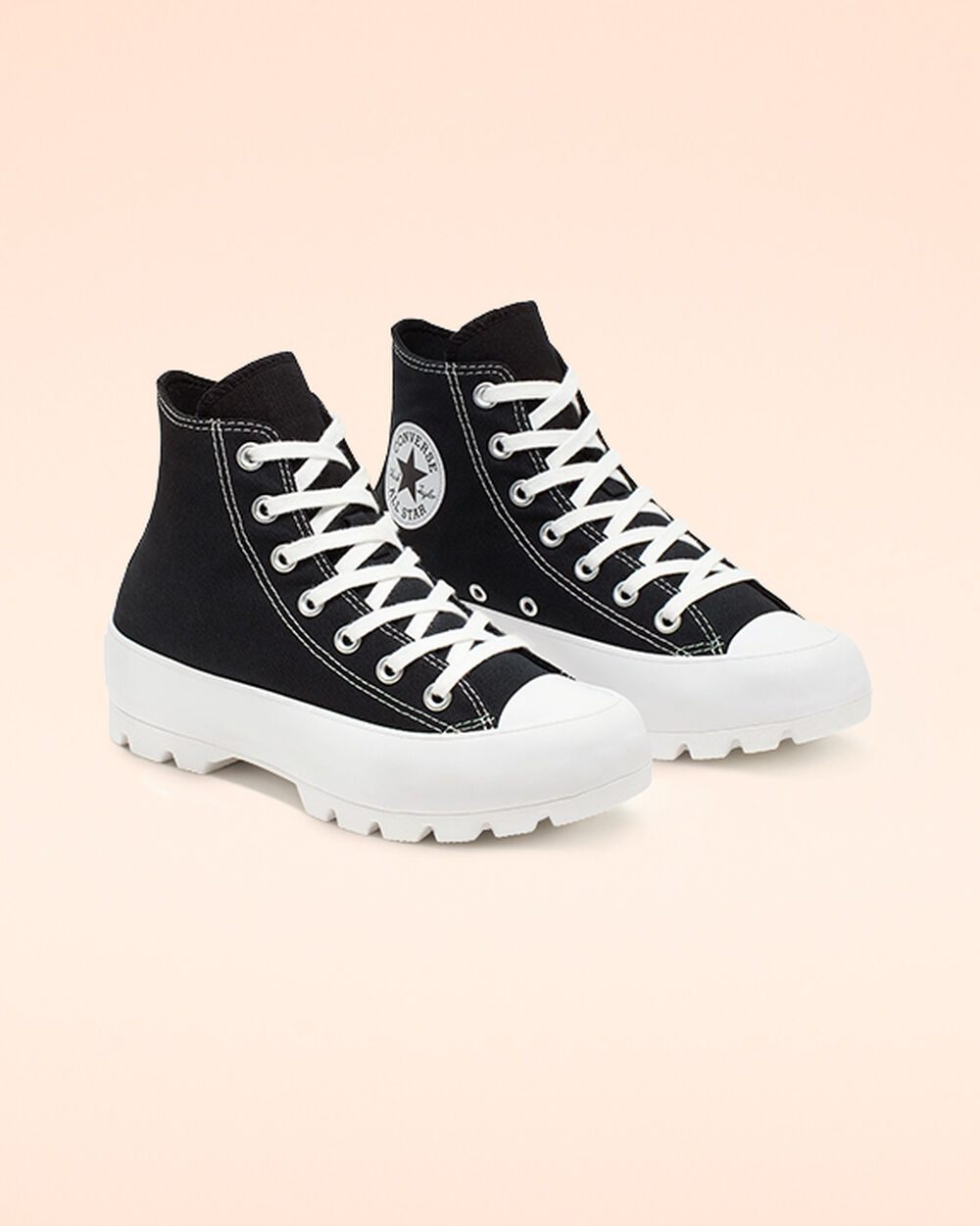 Botas de Invierno Converse Chuck Taylor All Star Lugged Mujer Negras Blancas Negras | España-0471