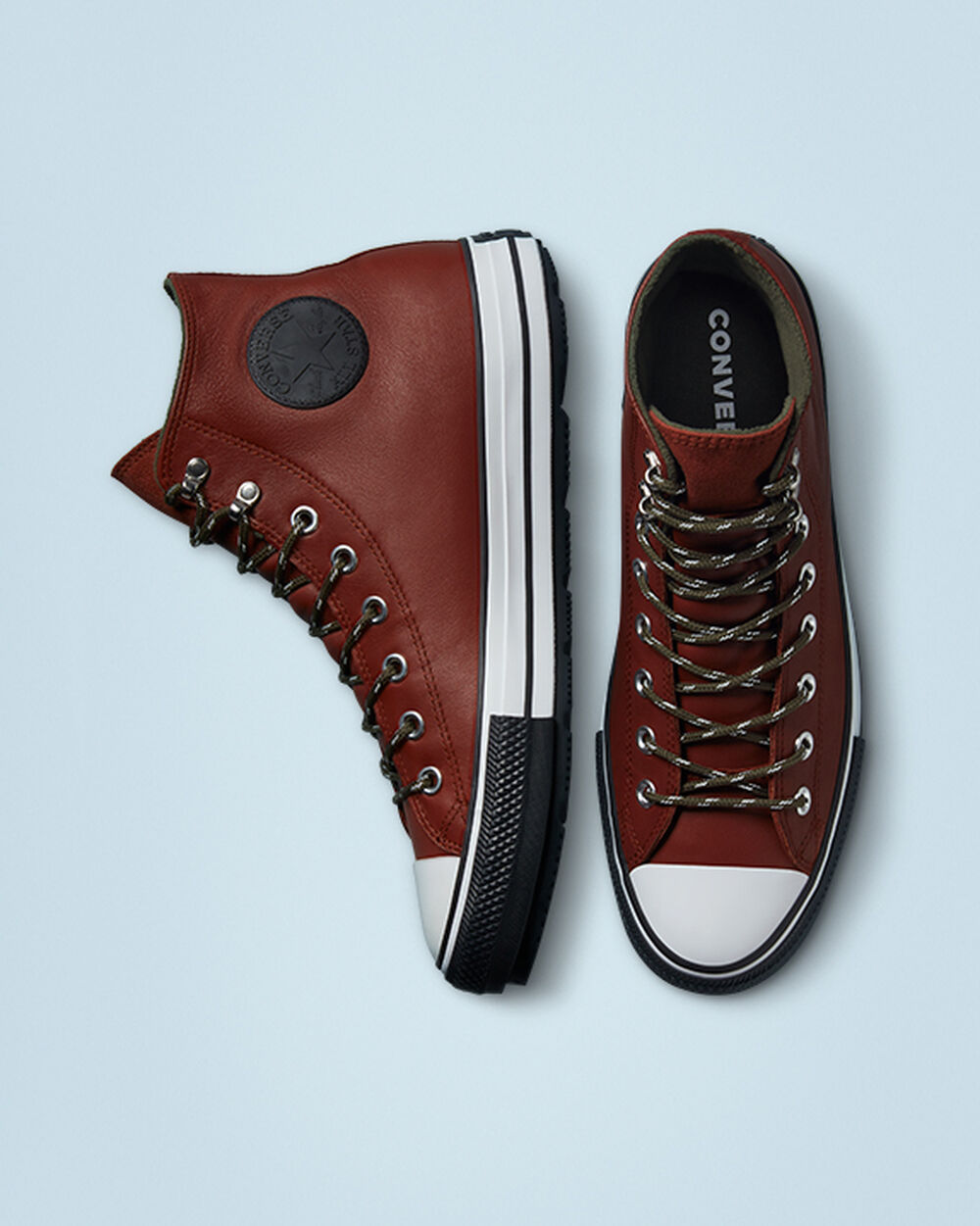 Botas de Invierno Converse Chuck Taylor All Star Mujer Marrones Blancas Negras | España-05923