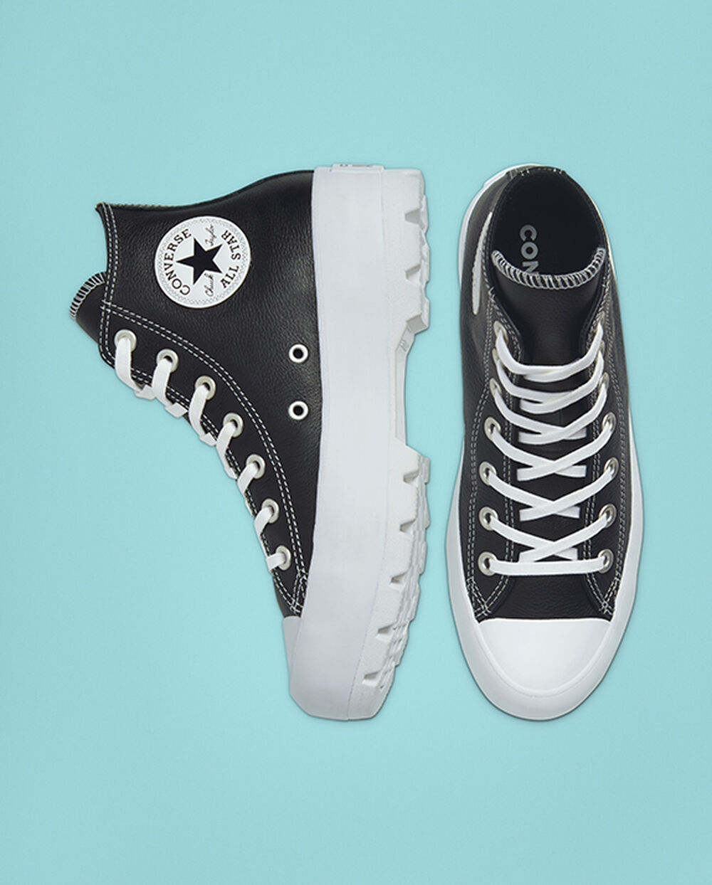 Botas de Invierno Converse Chuck Taylor All Star Mujer Negras Blancas | España-10745