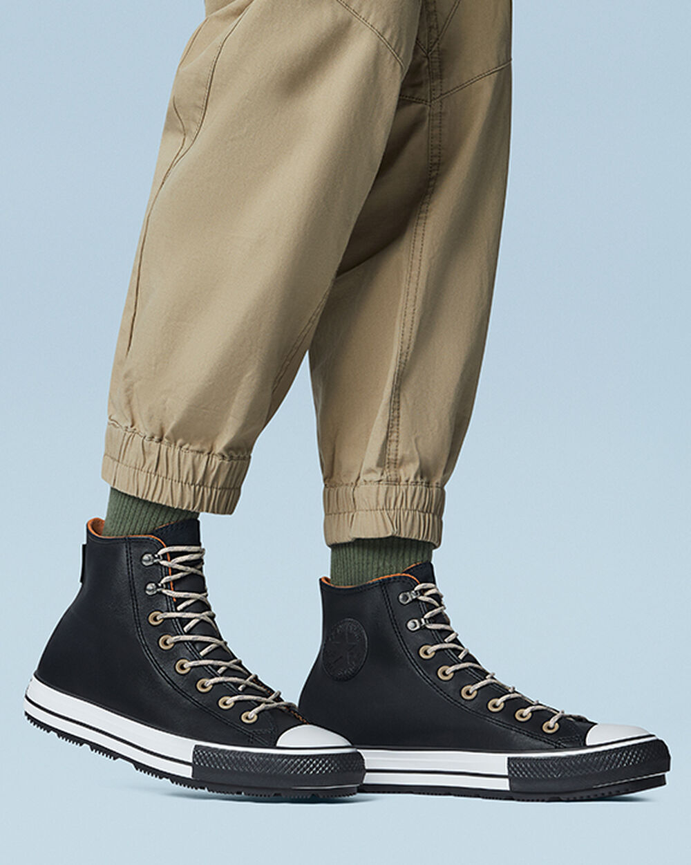 Botas de Invierno Converse Chuck Taylor All Star Hombre Negras Blancas Negras | España-76801