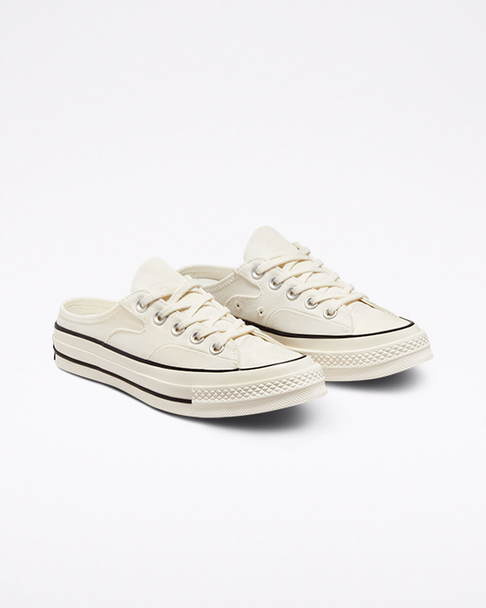 Mule Converse Chuck 70 Hombre Blancas Negras | España-478