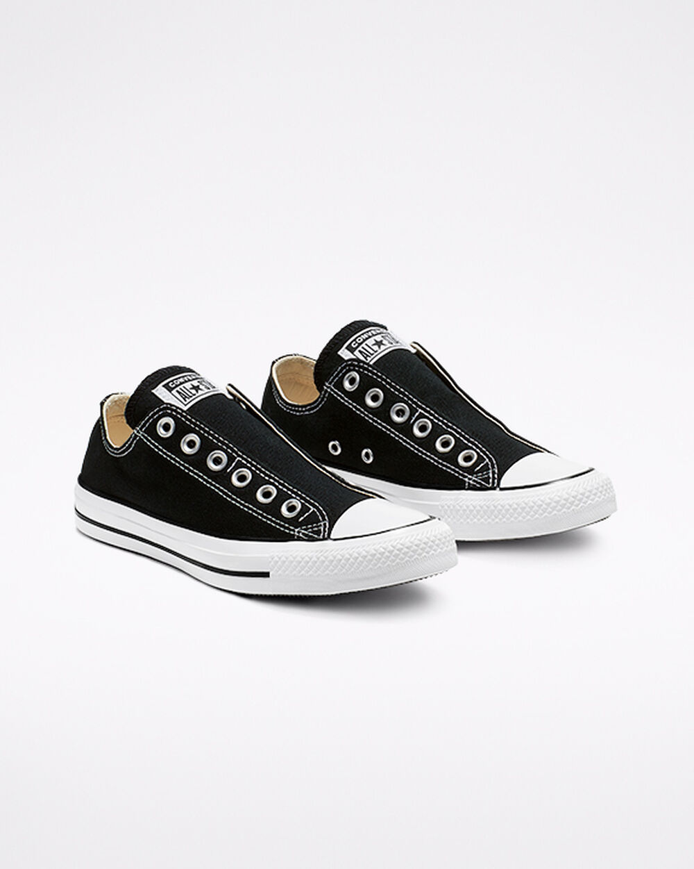 Slip On Converse Chuck Taylor All Star Hombre Negras Blancas Negras | España-32675