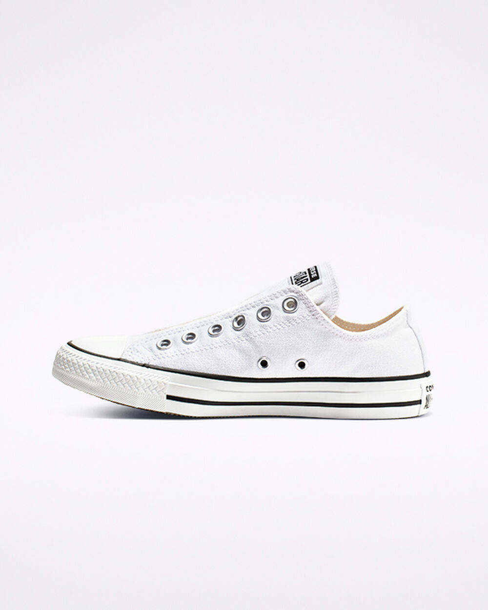 Slip On Converse Chuck Taylor All Star Hombre Blancas Negras Blancas | España-632