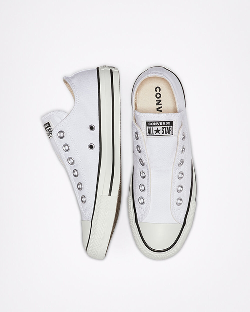 Slip On Converse Chuck Taylor All Star Hombre Blancas Negras Blancas | España-632