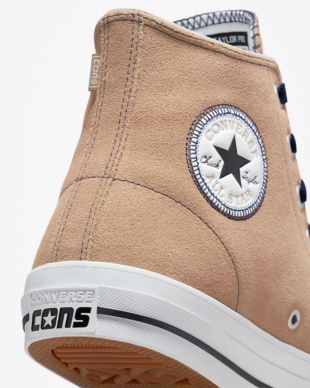 Zapatillas Converse CONS Chuck Taylor All Star Pro Mujer Kaki Negras Blancas | España-01534