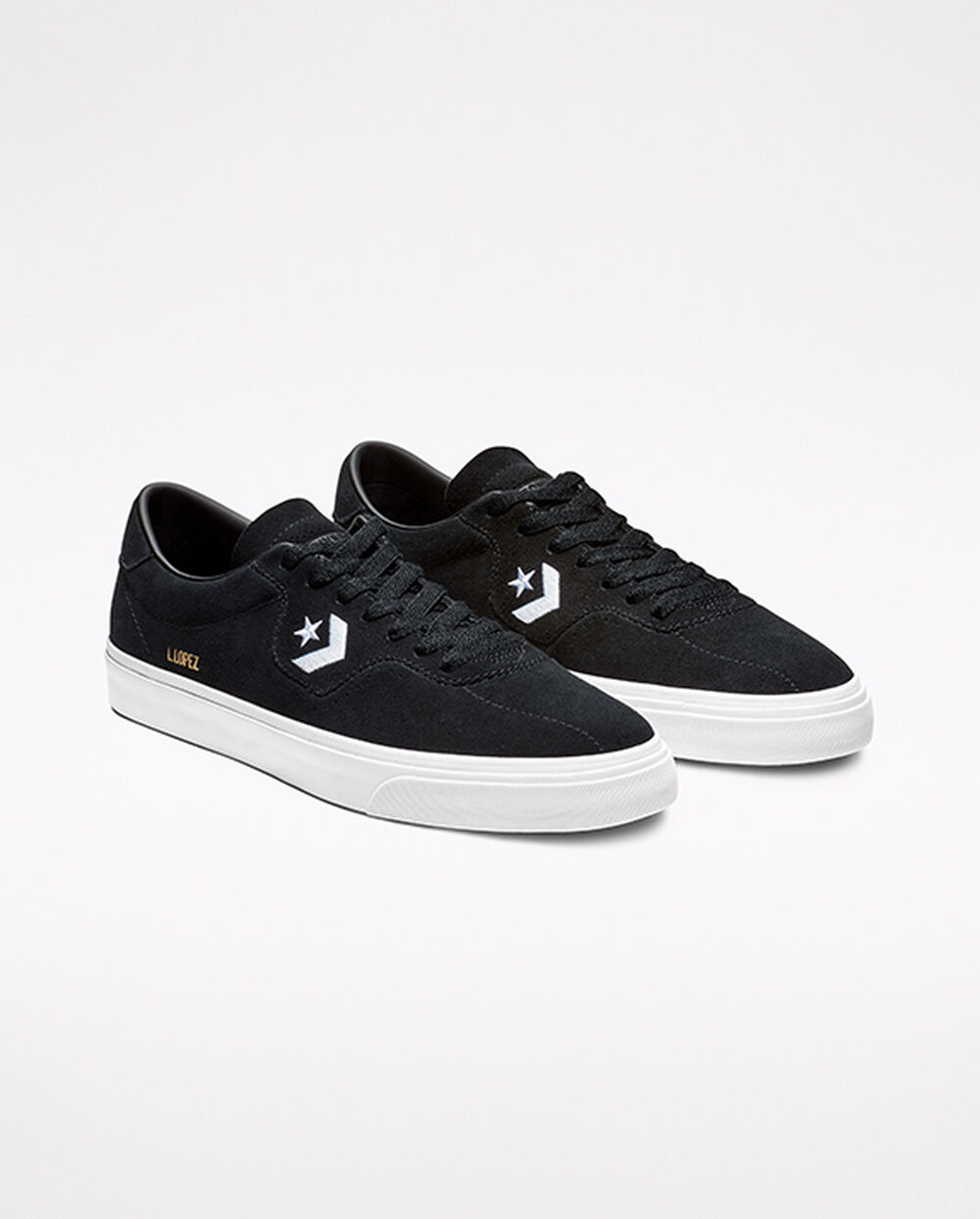 Zapatillas Converse CONS Louie Lopez Pro Hombre Negras Blancas | España-851