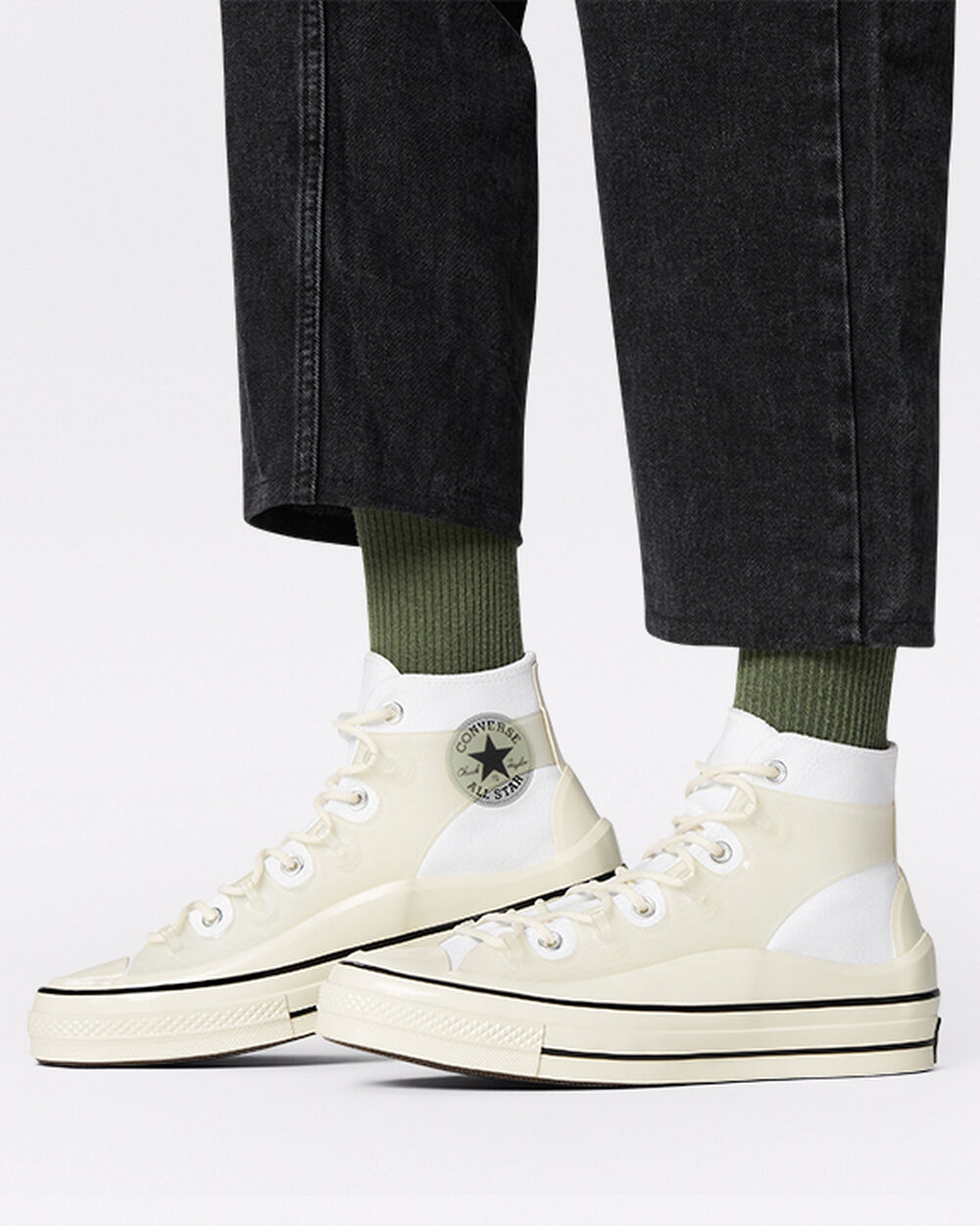 Zapatillas Converse Chuck 70 Hombre Blancas Negras | España-4150