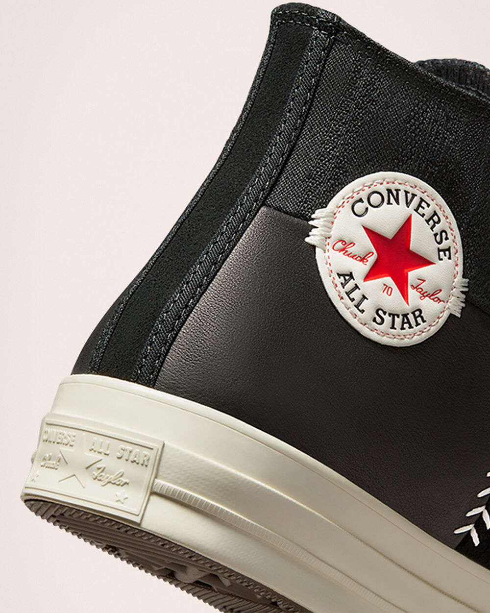 Zapatillas Converse Chuck 70 Hombre Negras Blancas Rojas | España-1472