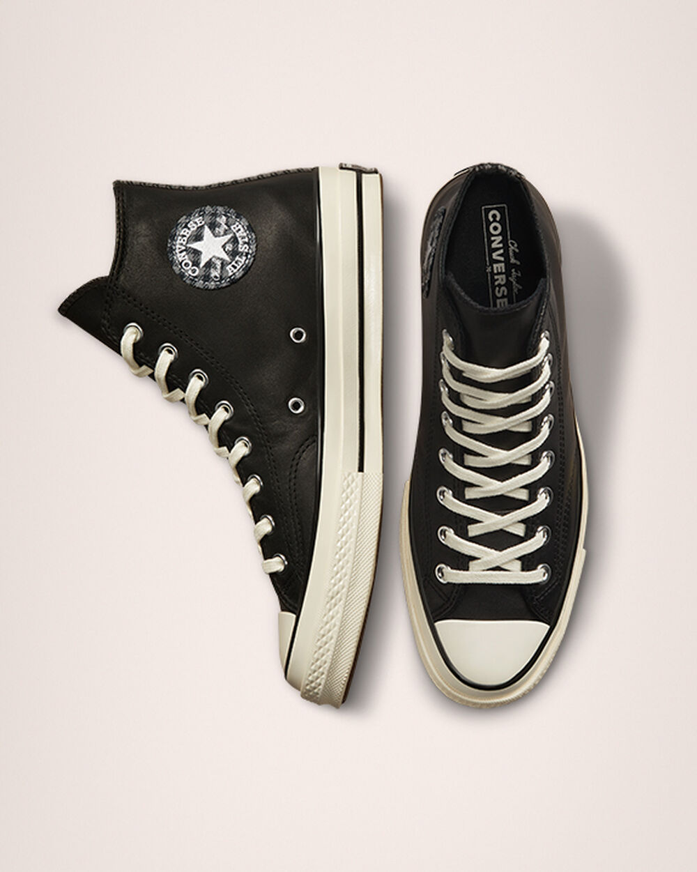 Zapatillas Converse Chuck 70 Mujer Negras Blancas | España-21