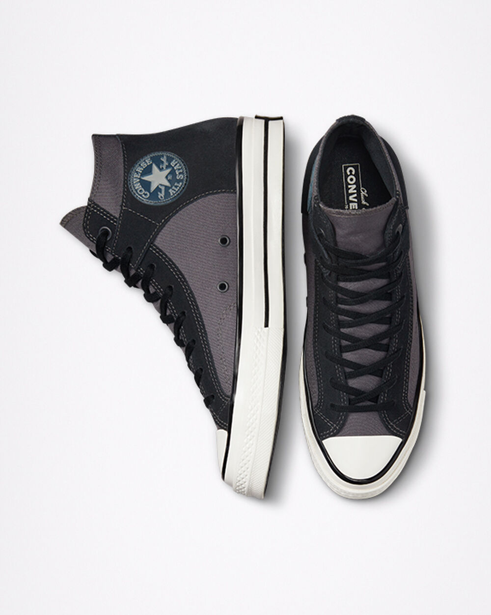 Zapatillas Converse Chuck 70 Mujer Negras Blancas | España-62915