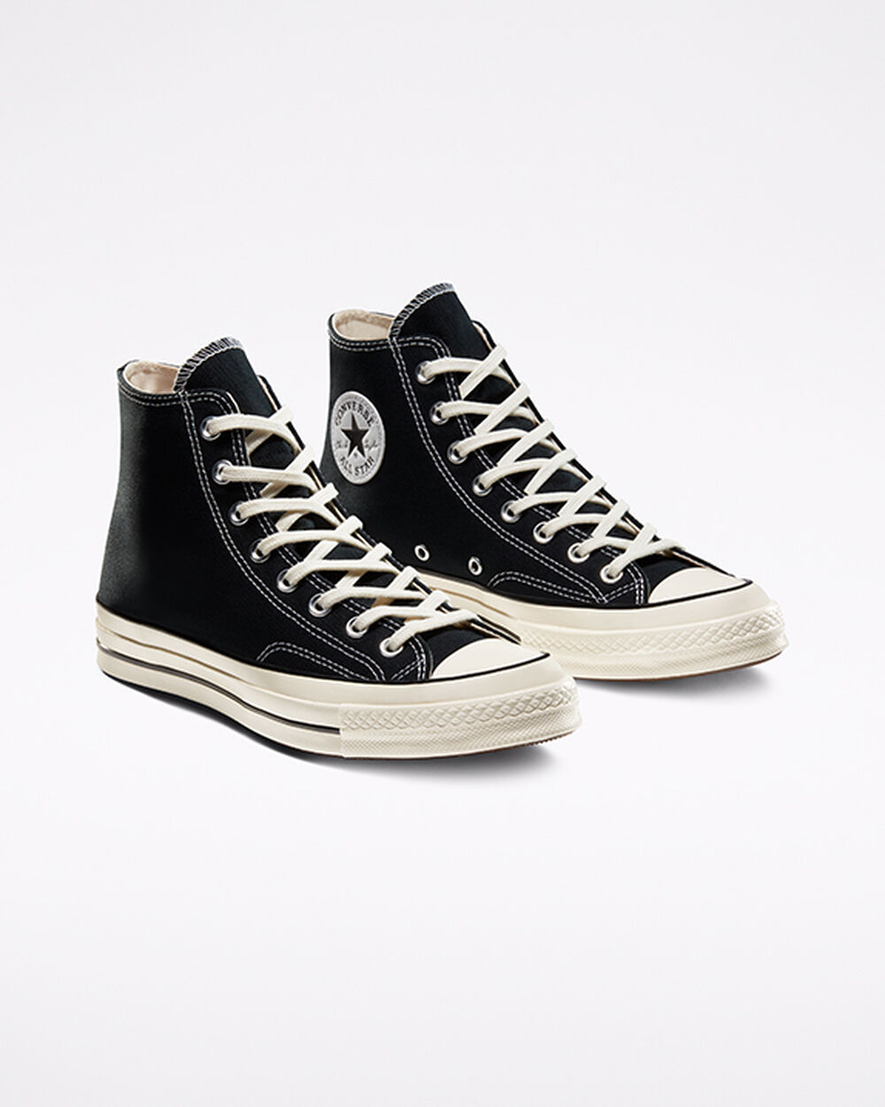 Zapatillas Converse Chuck 70 Mujer Negras Blancas | España-93524