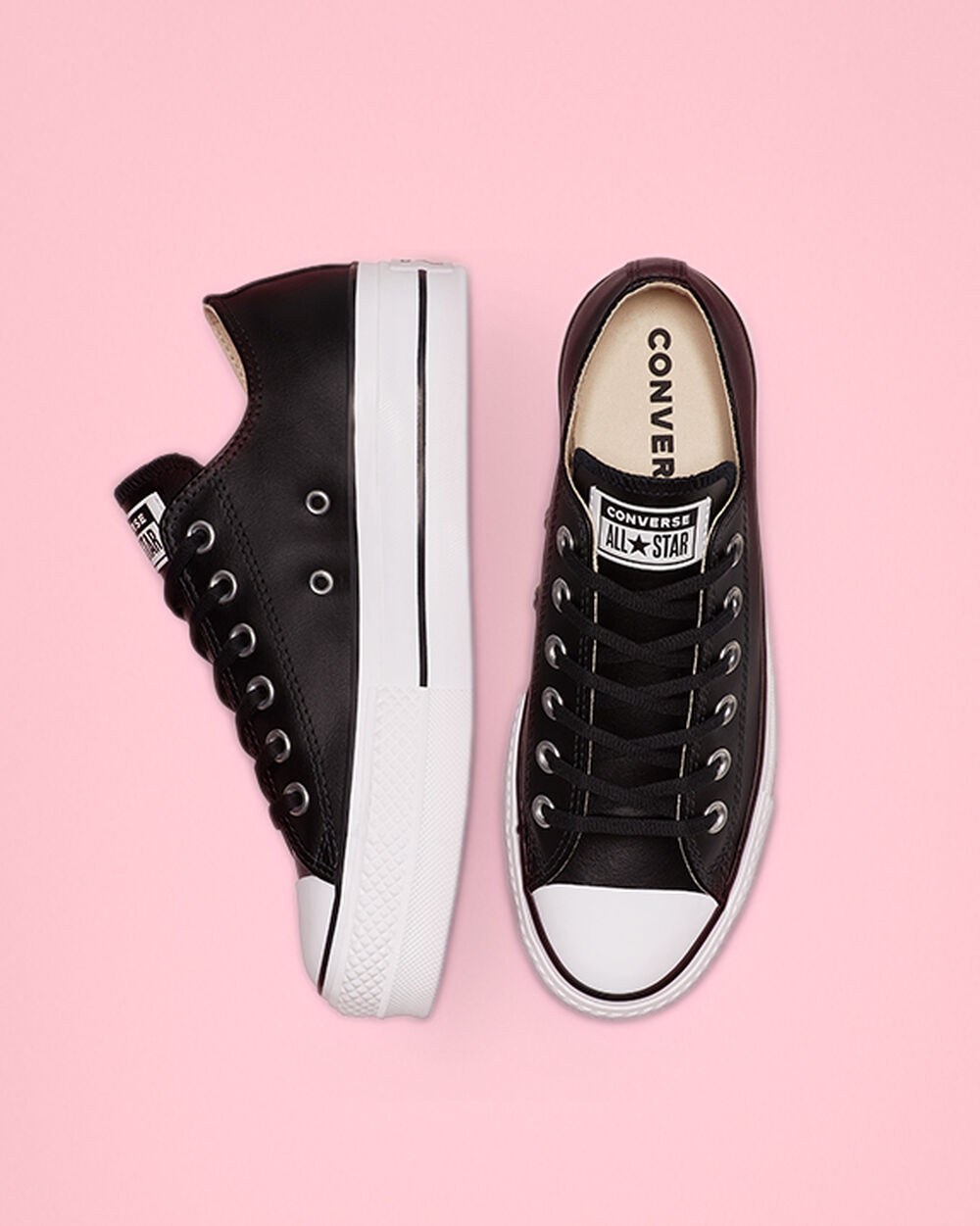 Zapatillas Converse Chuck Taylor All Star Mujer Negras Blancas | España-0142