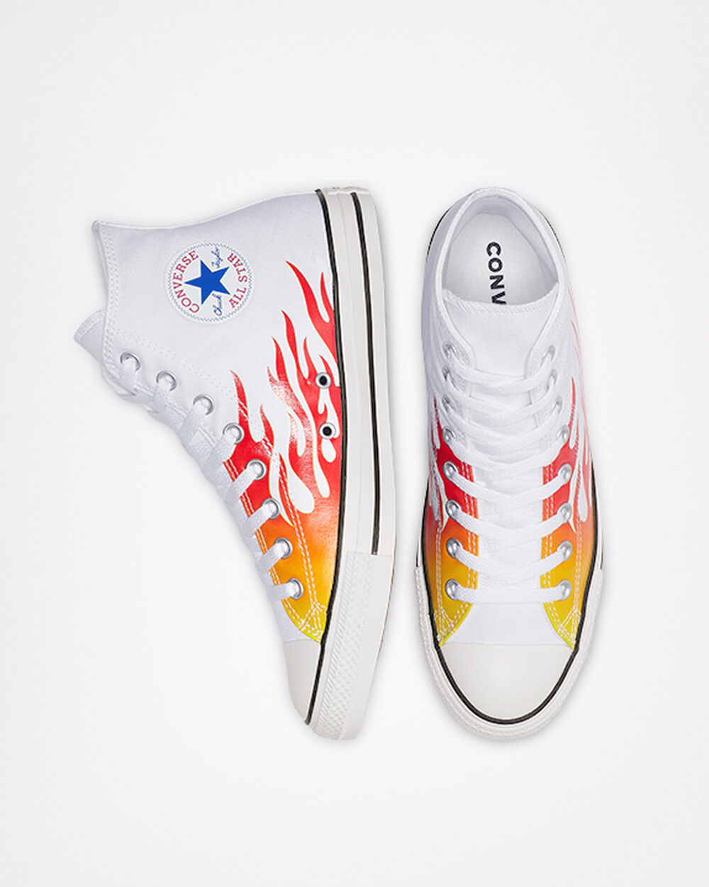 Zapatillas Converse Chuck Taylor All Star Hombre Blancas Rojas Amarillo | España-021