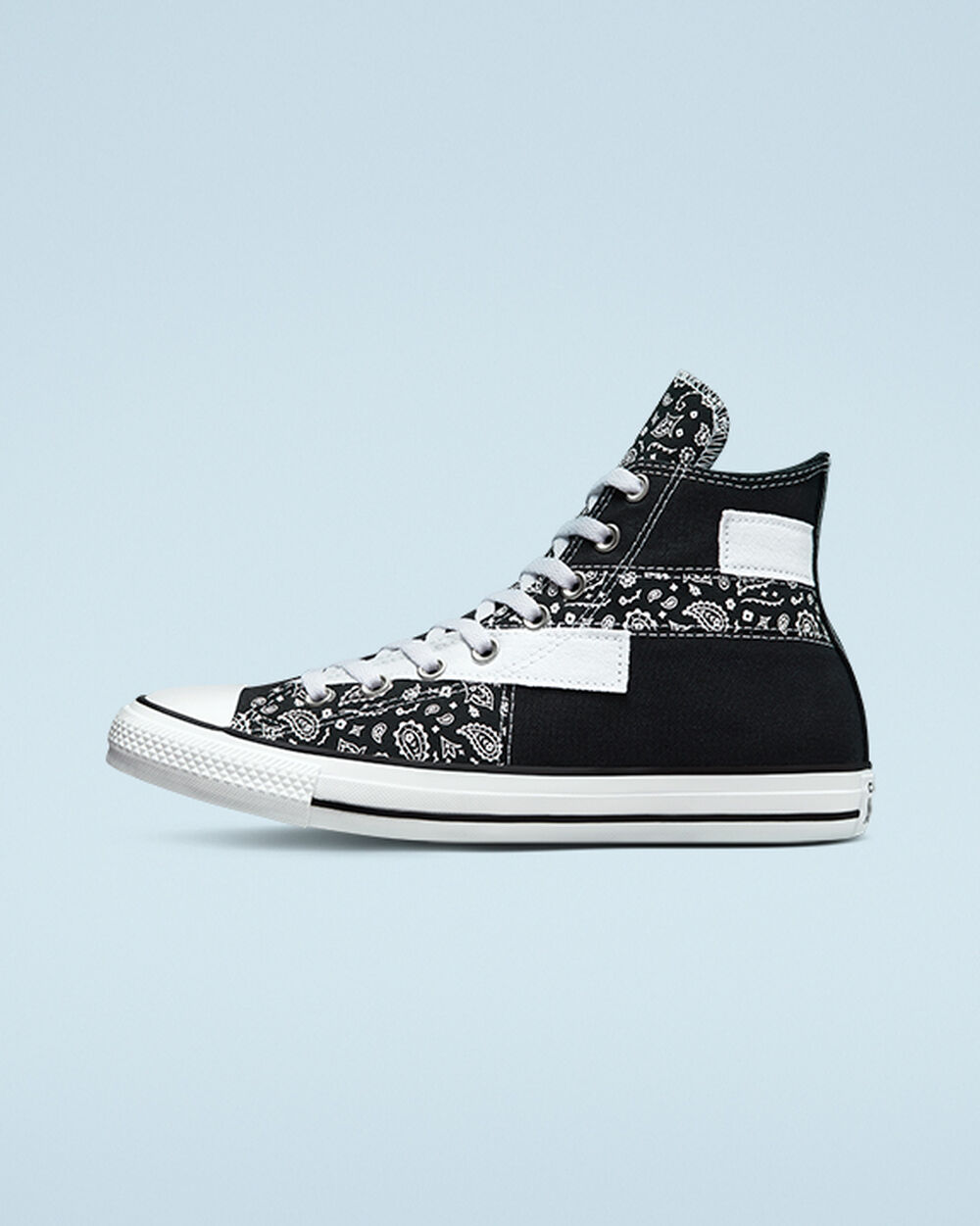 Zapatillas Converse Chuck Taylor All Star Hombre Negras Blancas Negras | España-0317