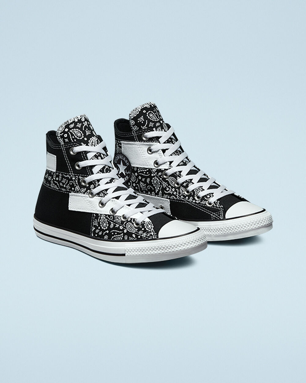 Zapatillas Converse Chuck Taylor All Star Hombre Negras Blancas Negras | España-0317