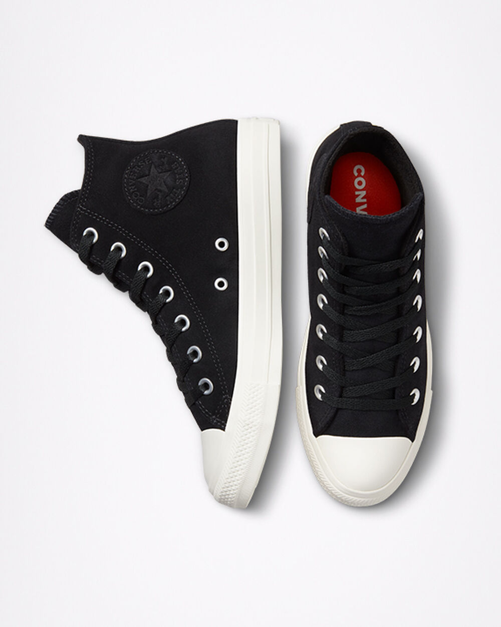 Zapatillas Converse Chuck Taylor All Star Mujer Negras Blancas | España-234