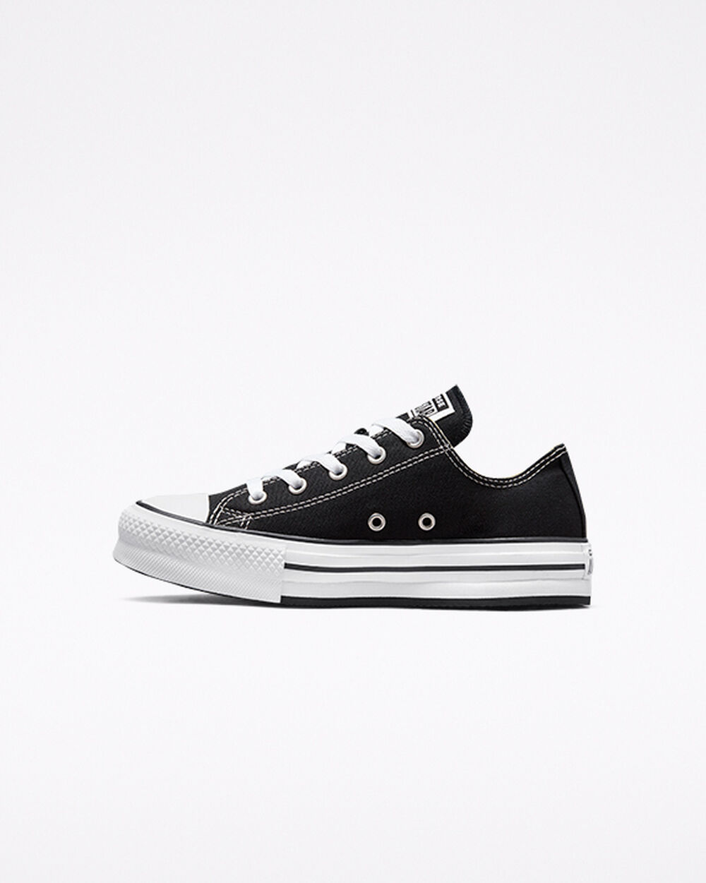 Zapatillas Converse Chuck Taylor All Star Niña Negras Blancas Negras | España-3271