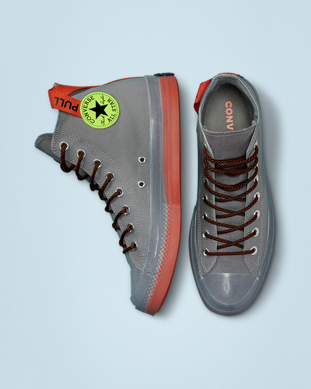 Zapatillas Converse Chuck Taylor All Star CX Hombre Gris Oscuro Naranjas | España-327