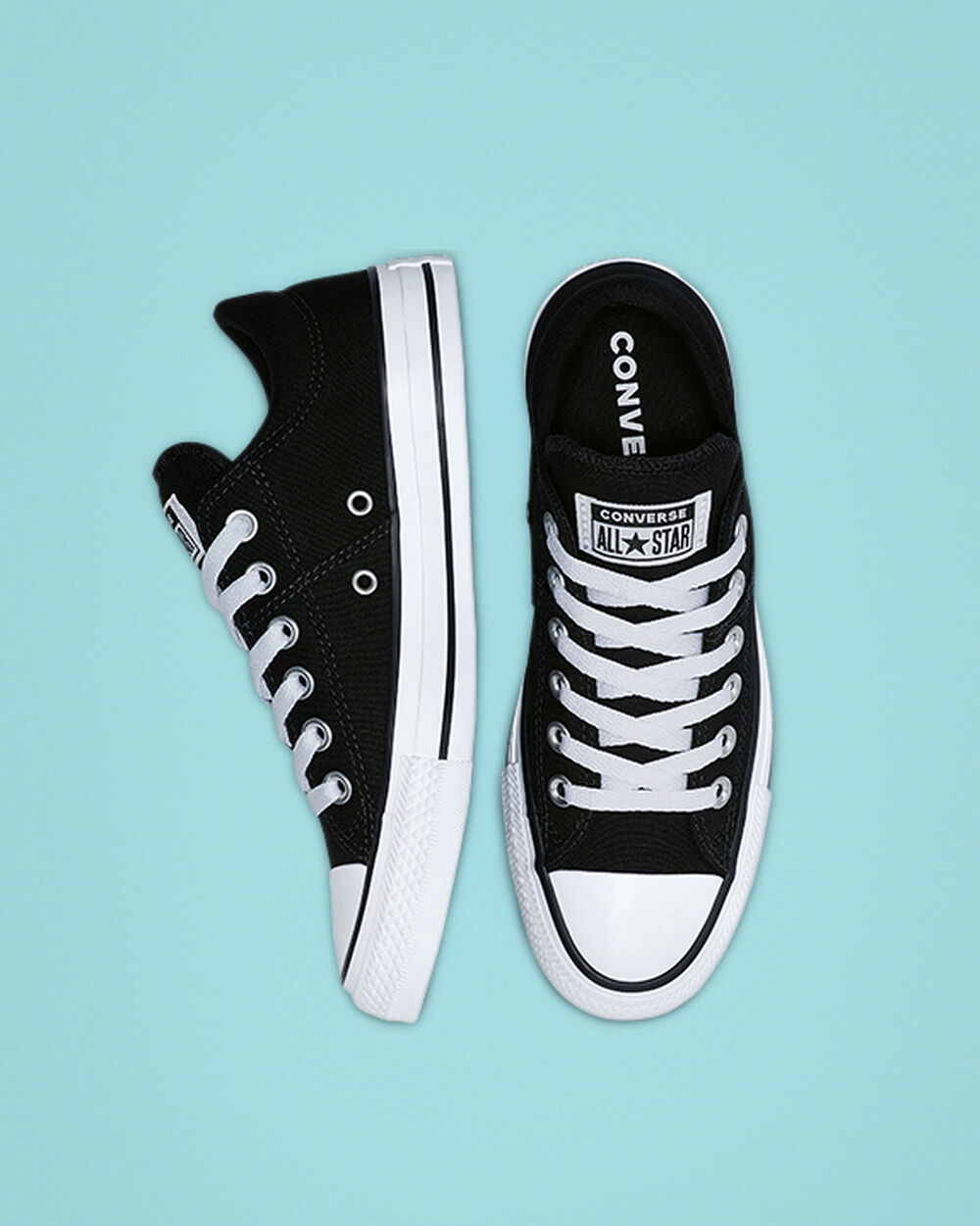 Zapatillas Converse Chuck Taylor All Star Madison Mujer Negras Blancas Negras | España-381