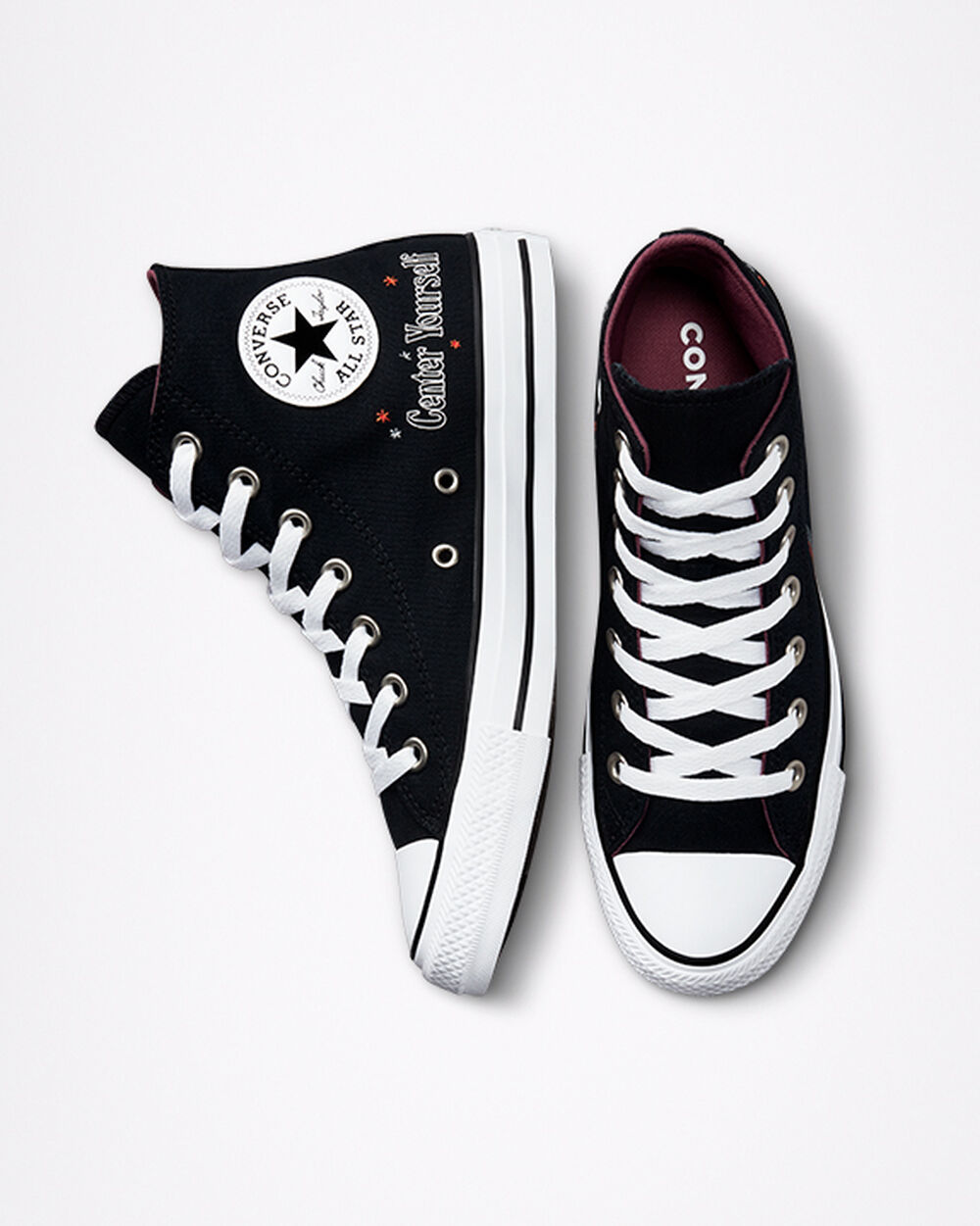 Zapatillas Converse Chuck Taylor All Star Mujer Negras Blancas Gris | España-41802