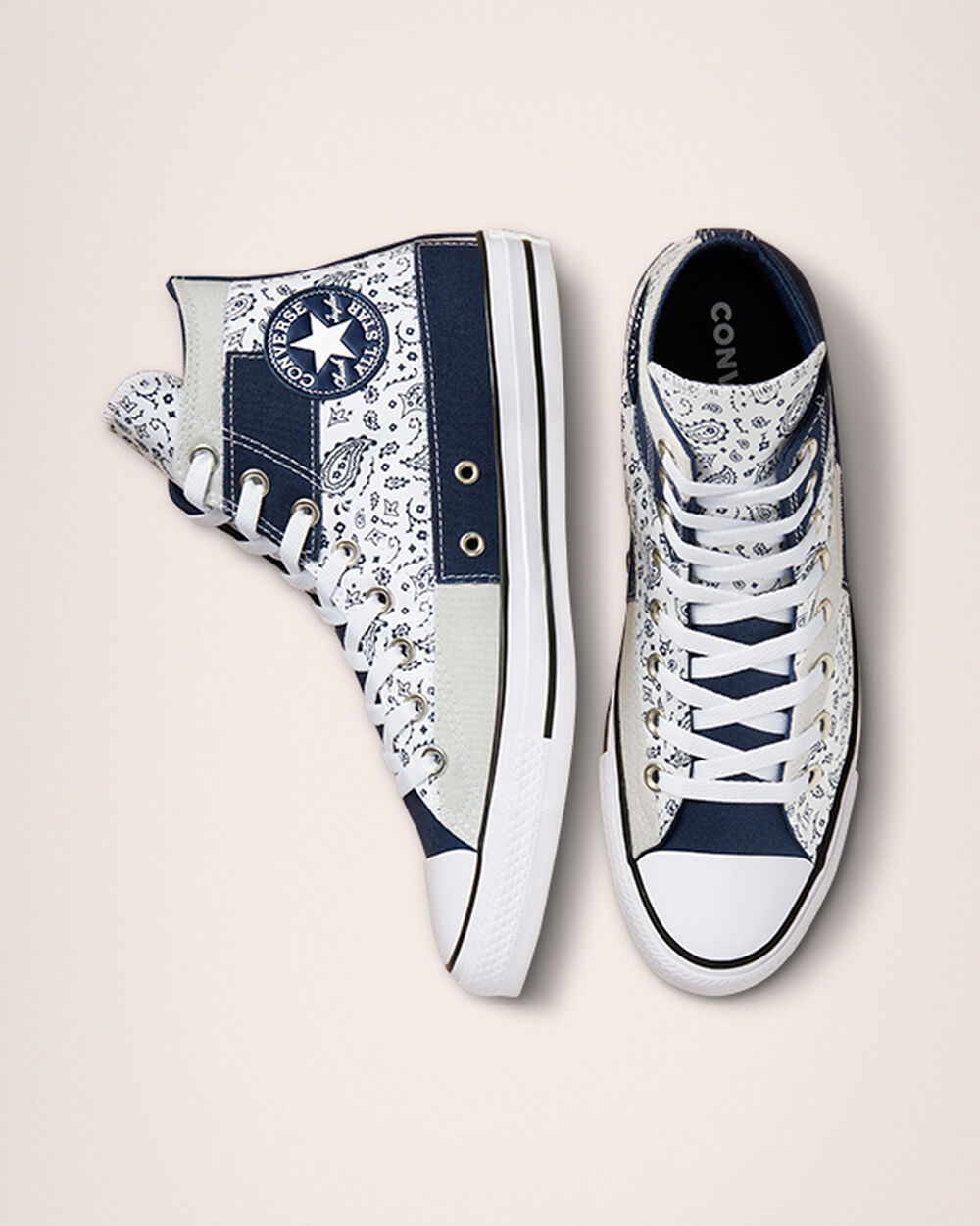 Zapatillas Converse Chuck Taylor All Star Mujer Azul Marino Blancas | España-59731