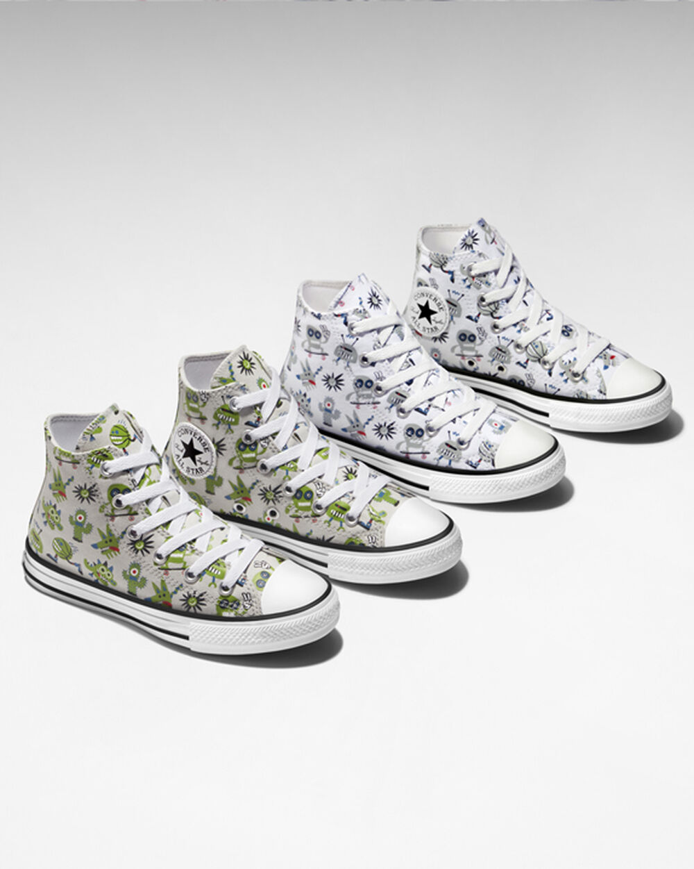 Zapatillas Converse Chuck Taylor All Star Niña Blancas Gris Azules | España-6715