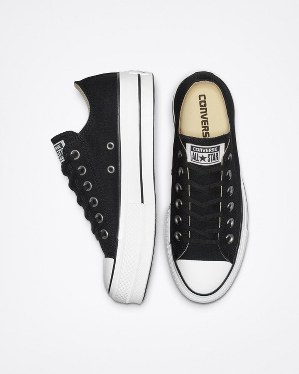 Zapatillas Converse Chuck Taylor All Star Mujer Negras Blancas | España-6842