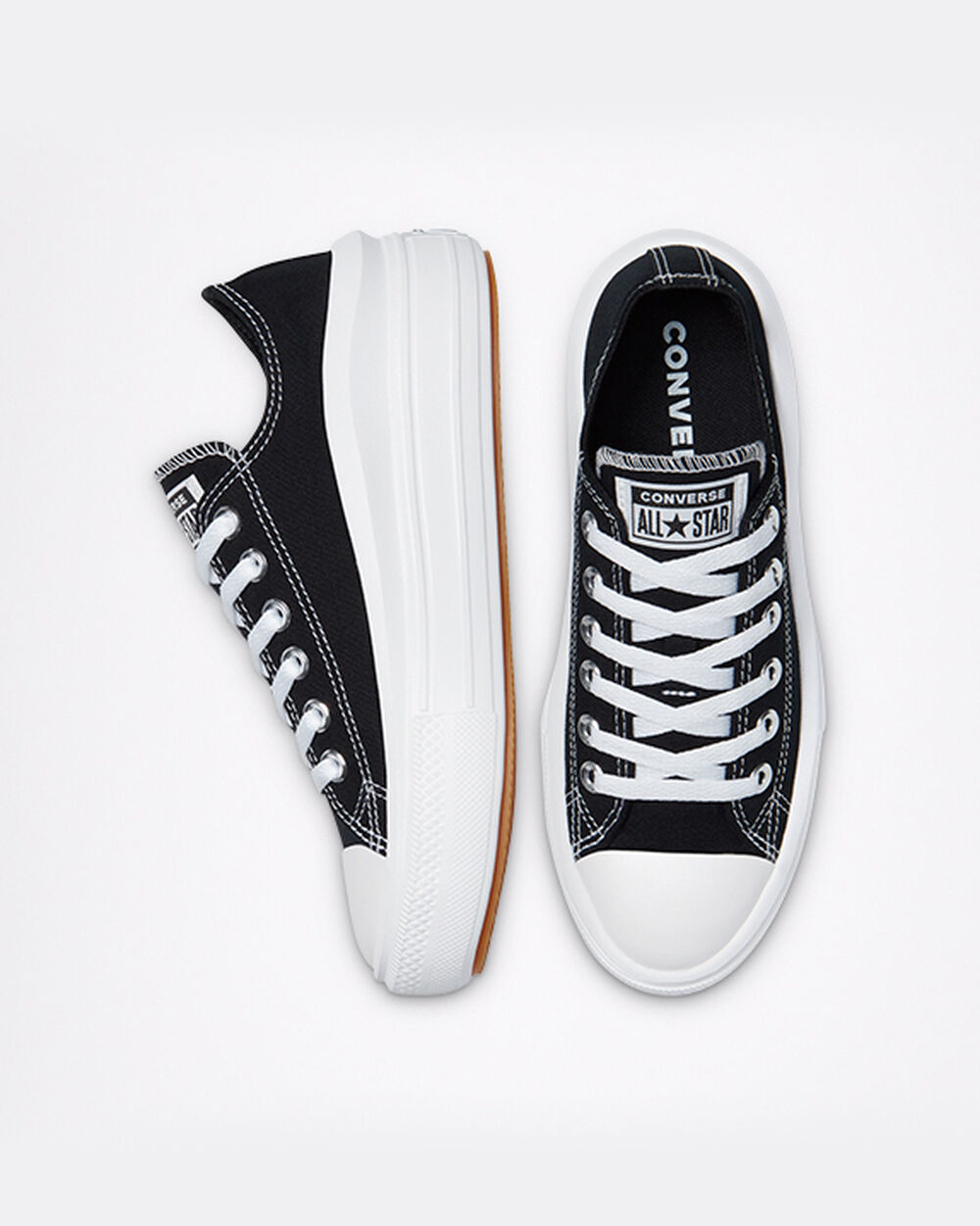 Zapatillas Converse Chuck Taylor All Star Move Mujer Negras Blancas | España-7542