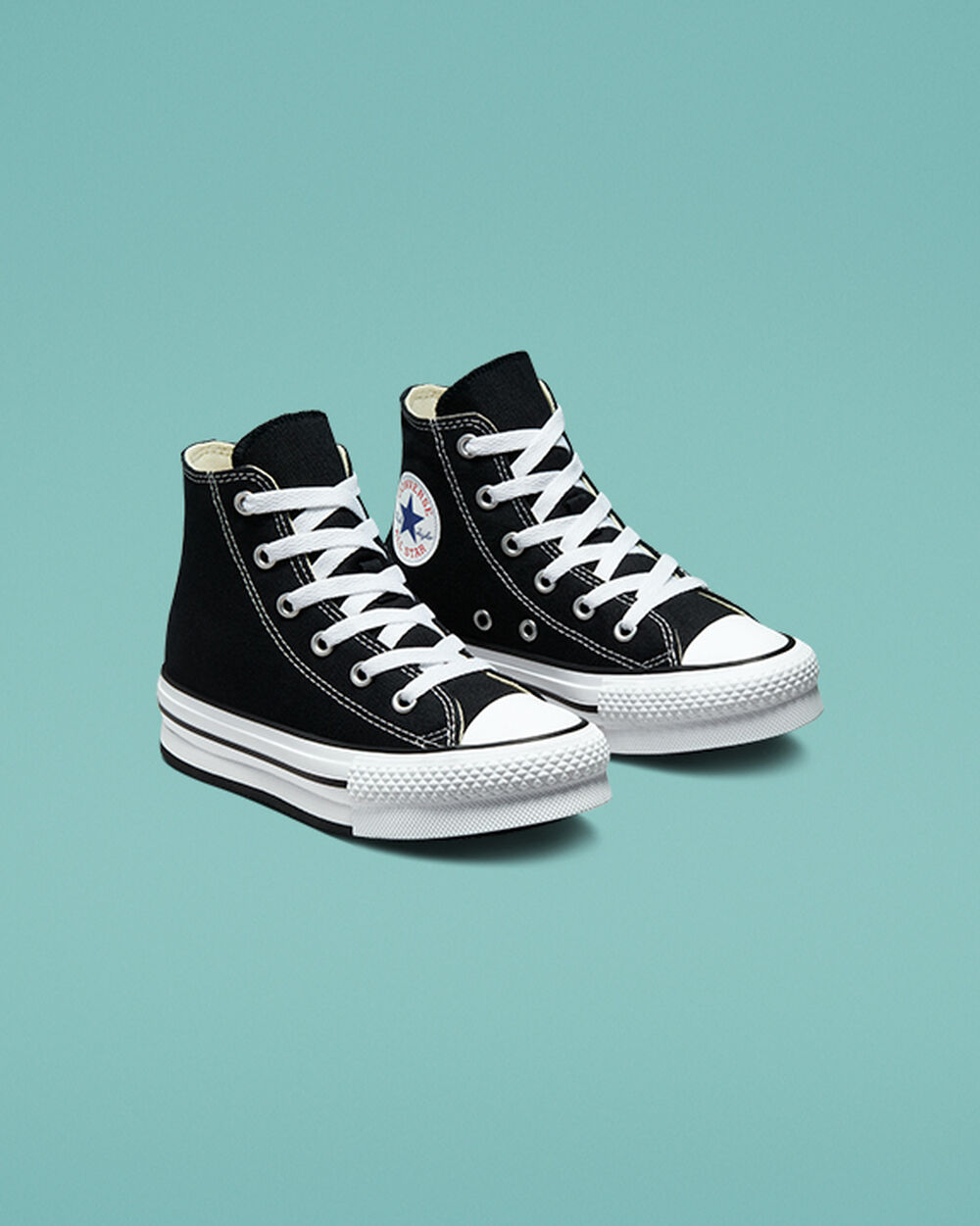 Zapatillas Converse Chuck Taylor All Star Niña Negras Blancas Negras | España-81473