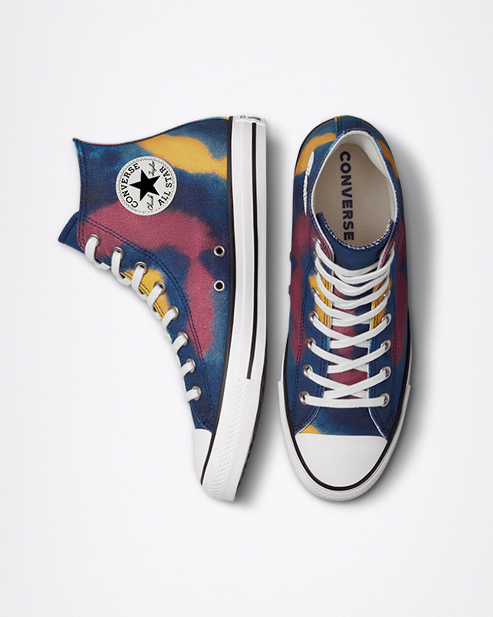 Zapatillas Converse Chuck Taylor All Star Hombre Azules Multicolor Blancas | España-82495