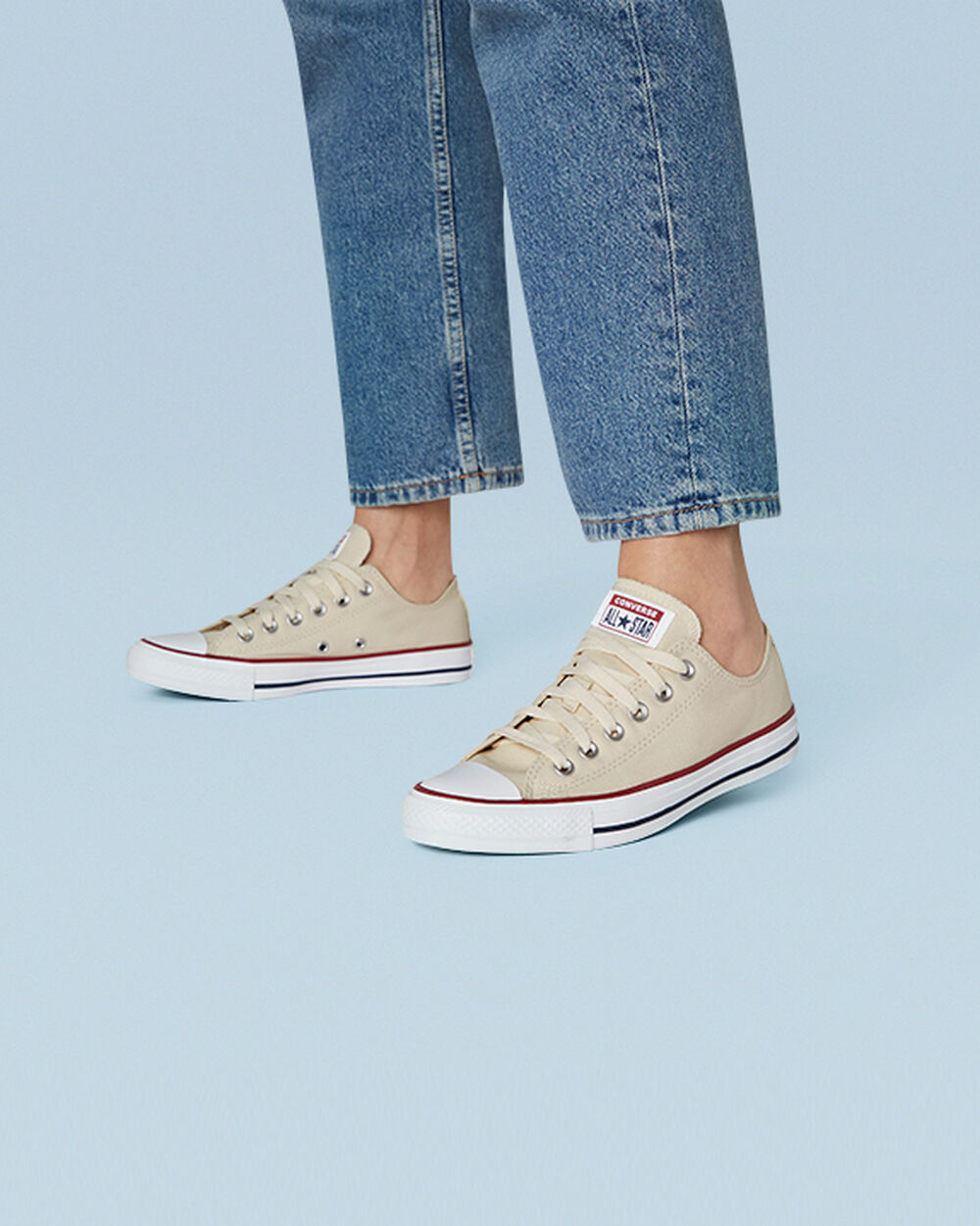 Zapatillas Converse Chuck Taylor All Star Mujer Beige Blancas | España-84092