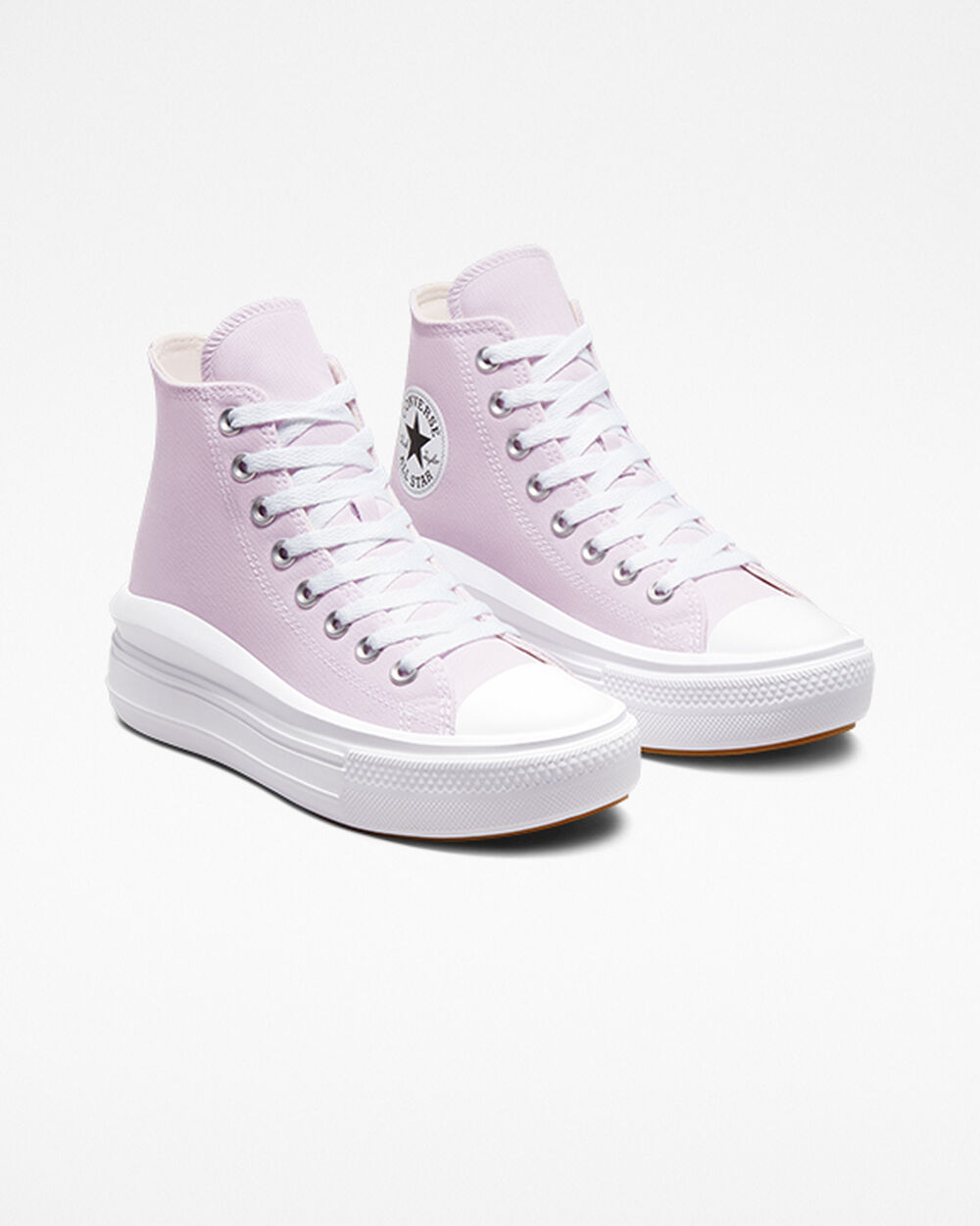 Zapatillas Converse Chuck Taylor All Star Move Mujer Moradas Claro Blancas | España-854