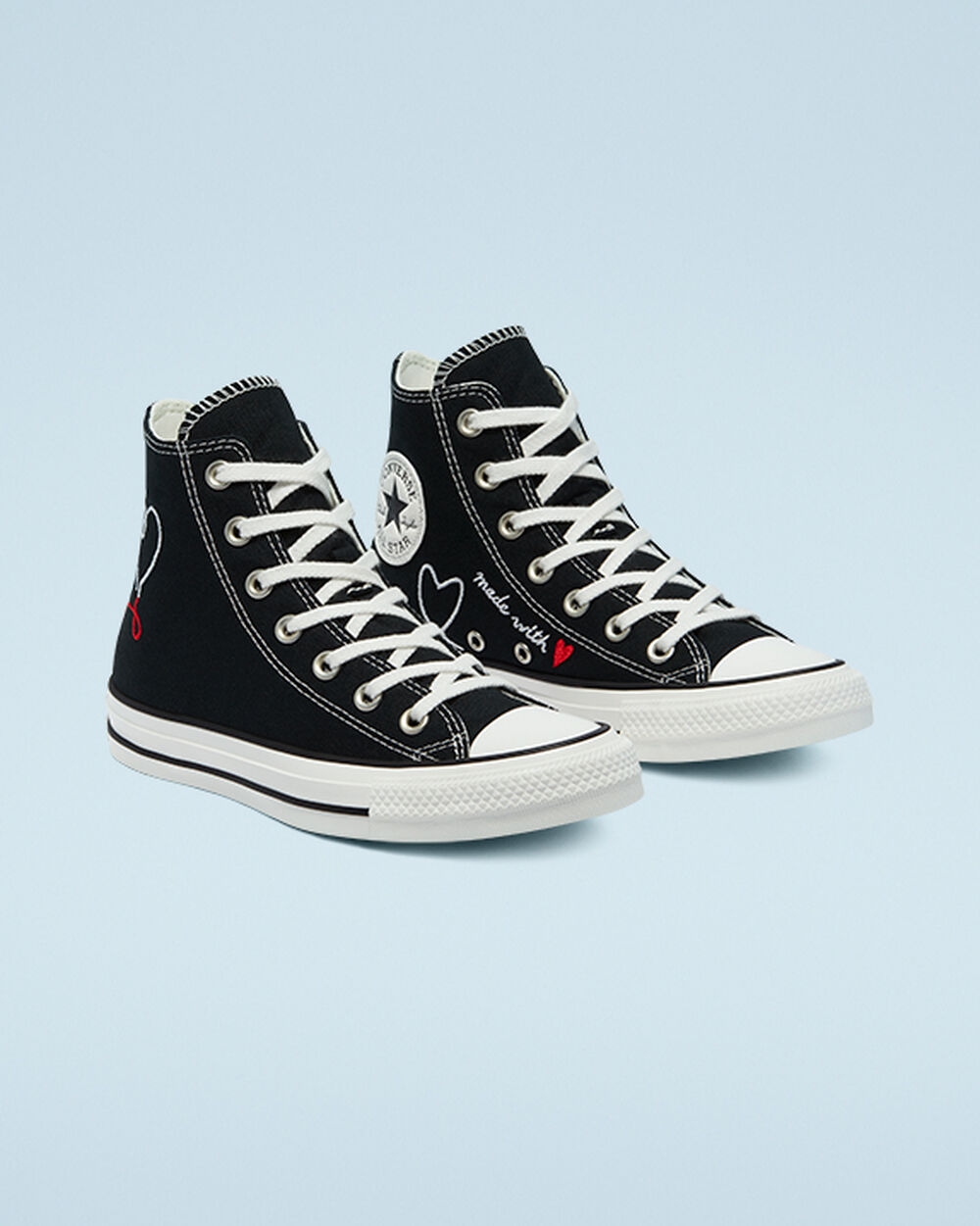 Zapatillas Converse Chuck Taylor All Star Hombre Negras Blancas | España-97423