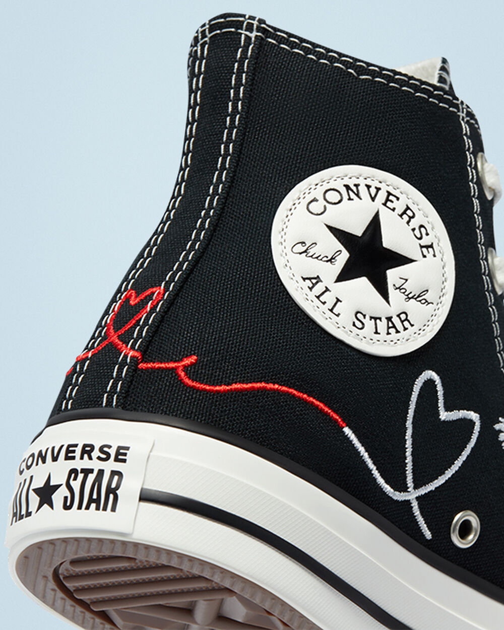 Zapatillas Converse Chuck Taylor All Star Hombre Negras Blancas | España-97423