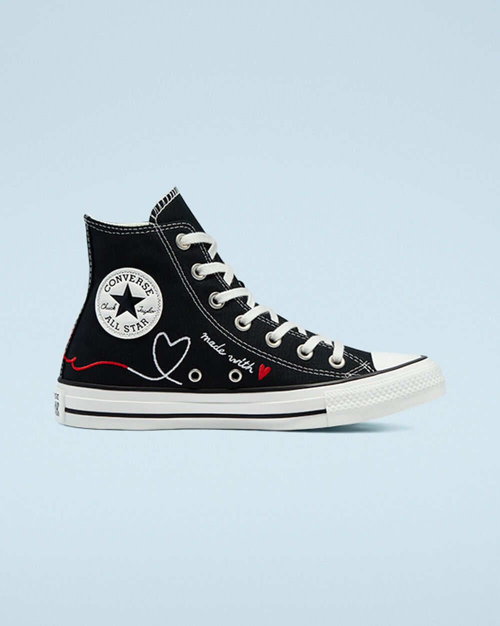 Zapatillas Converse Chuck Taylor All Star Hombre Negras Blancas | España-97423