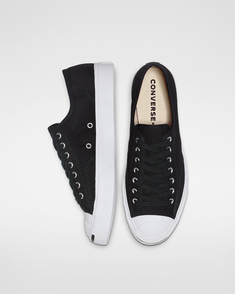 Zapatillas Converse Jack Purcell Mujer Negras Blancas Negras | España-210