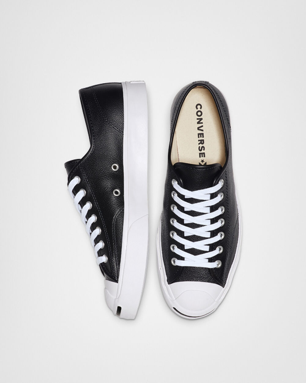 Zapatillas Converse Jack Purcell Mujer Negras Blancas | España-3702