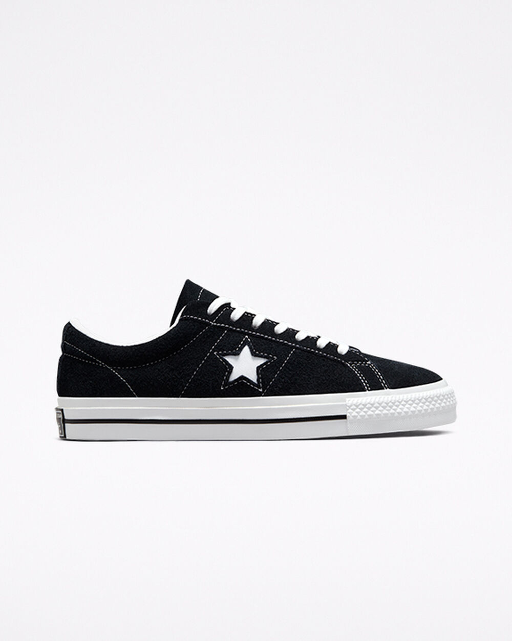 Zapatillas Converse One Star Hombre Negras Blancas | España-13872